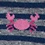 Crab Navy Blue Women's Sock